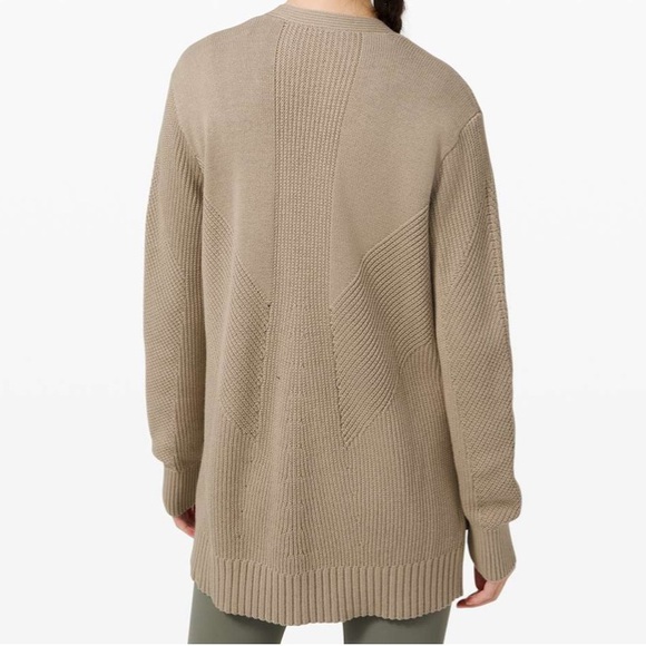 Lululemon cotton knit textured wrap in trench - Picture 2 of 5